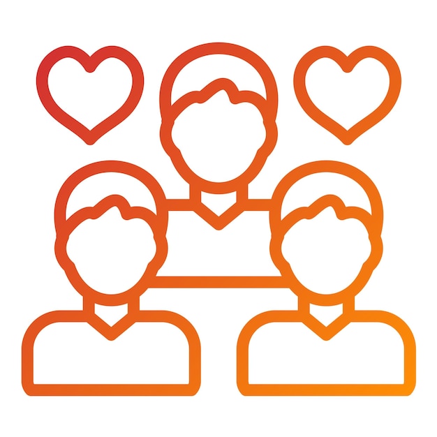 Estilo del icono del grupo de bienestar de diseño vectorial