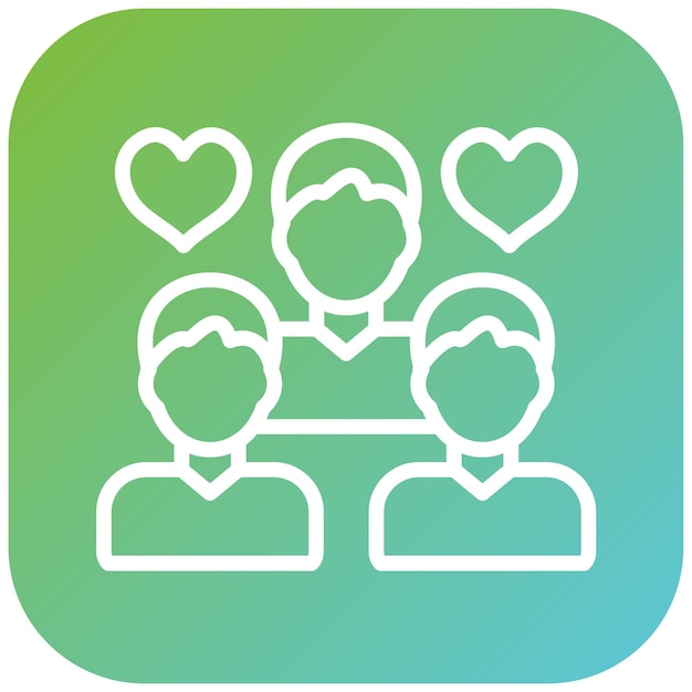 Estilo del icono del grupo de bienestar de diseño vectorial
