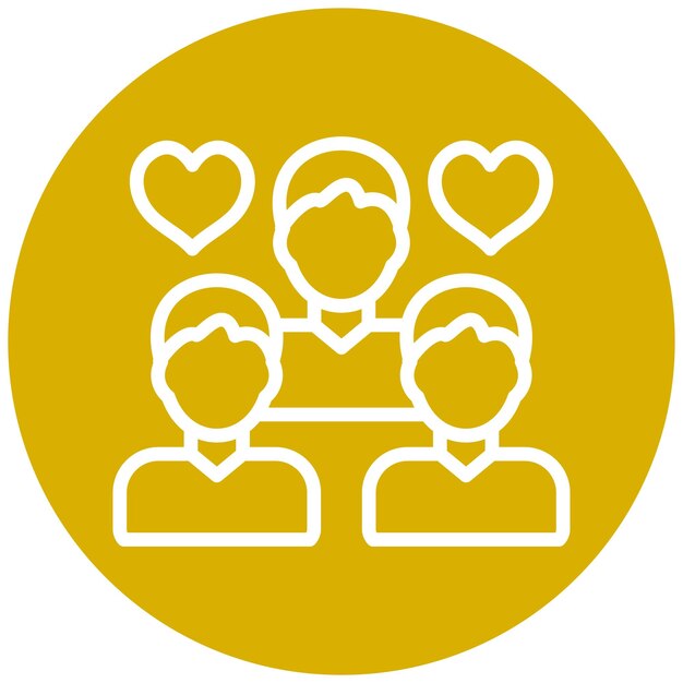 Estilo del icono del grupo de bienestar de diseño vectorial