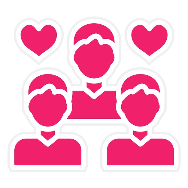 Estilo del icono del grupo de bienestar de diseño vectorial