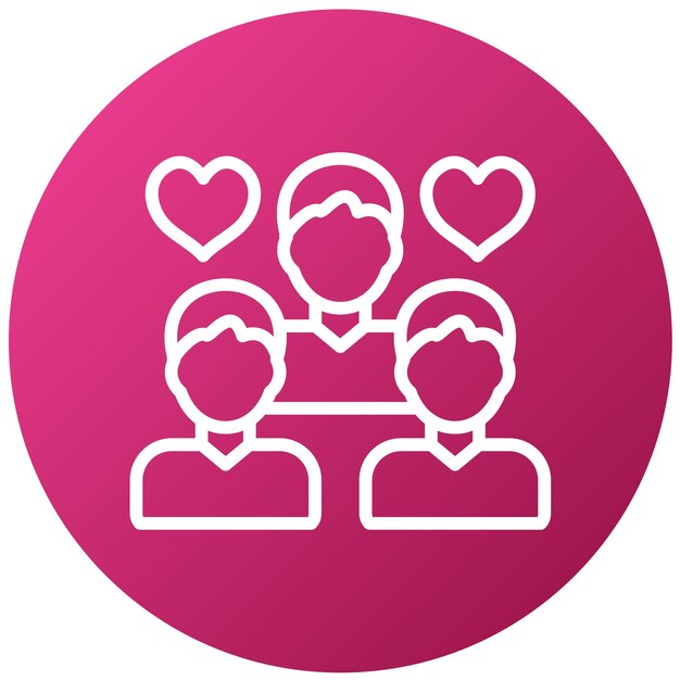 Estilo del icono del grupo de bienestar de diseño vectorial