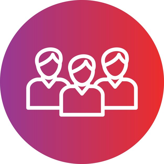 Estilo del icono del grupo de diseño vectorial