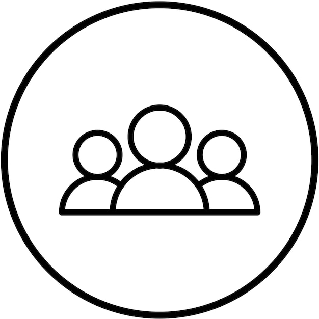 Estilo del icono del grupo de diseño vectorial