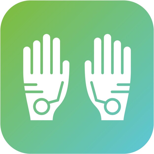 Estilo del icono de los guantes con cable
