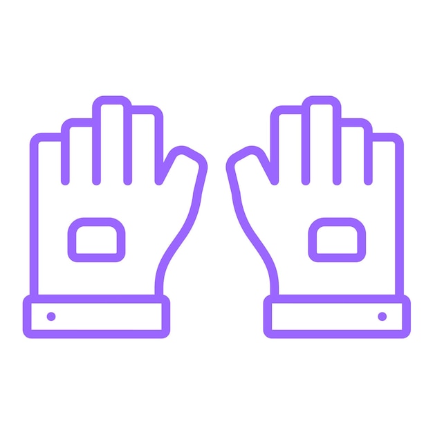 El estilo del icono de los guantes sin dedos