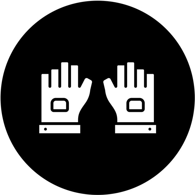 El estilo del icono de los guantes sin dedos