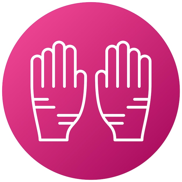 El estilo del icono de los guantes de electricista