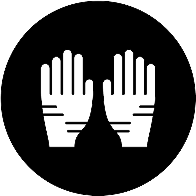 El estilo del icono de los guantes de electricista