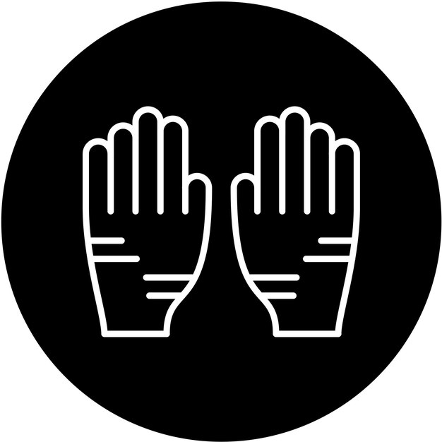 El estilo del icono de los guantes de electricista