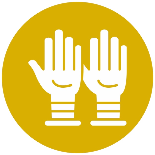 Estilo del icono de los guantes de protección de diseño vectorial