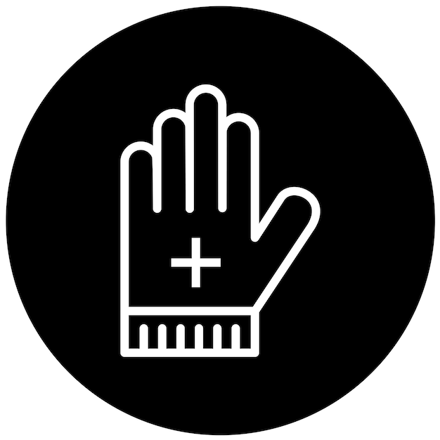 Estilo del icono de los guantes de protección de diseño vectorial