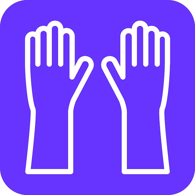 Estilo del icono de los guantes
