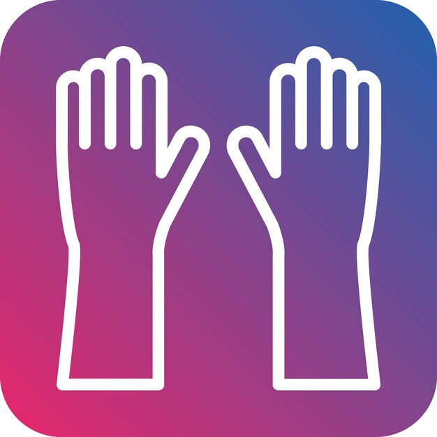 Estilo del icono de los guantes