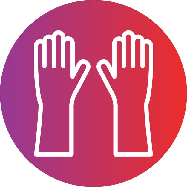 Estilo del icono de los guantes