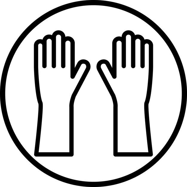 Estilo del icono de los guantes