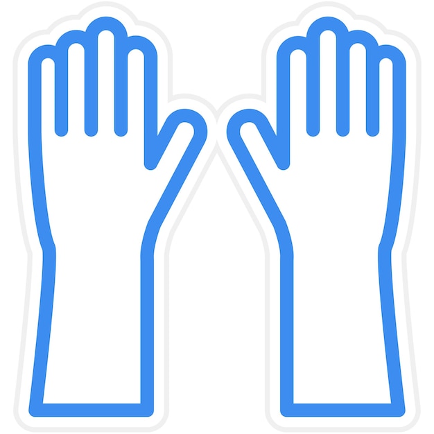 Estilo del icono de los guantes