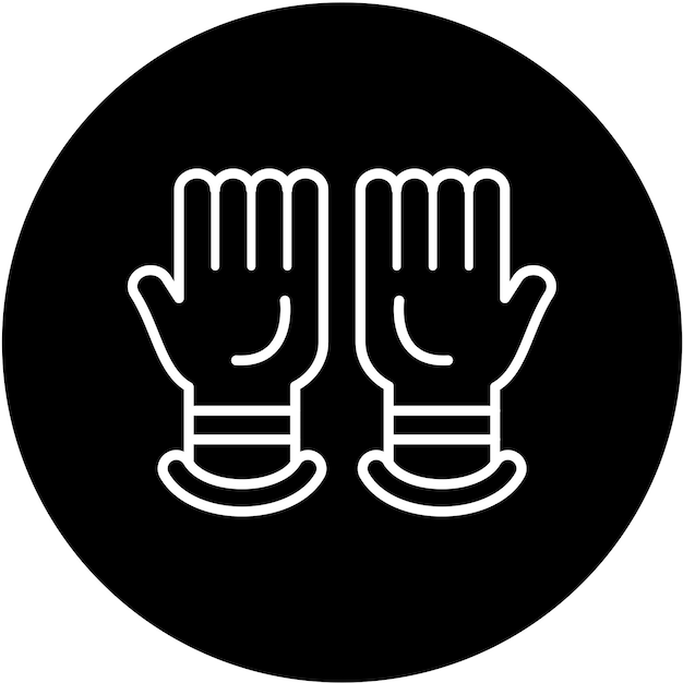 Estilo del icono de los guantes
