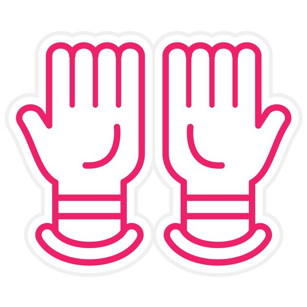 Estilo del icono de los guantes