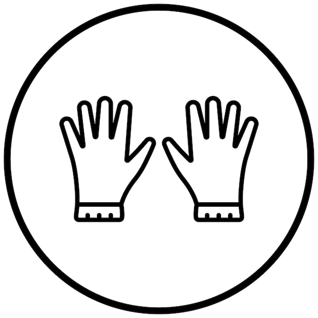Estilo del icono de los guantes