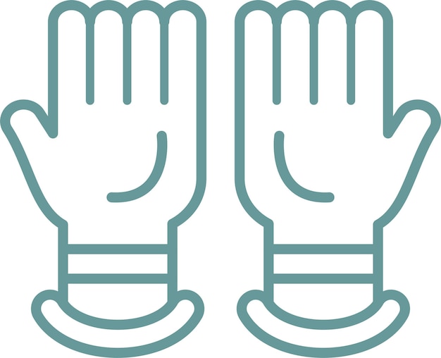 Estilo del icono de los guantes