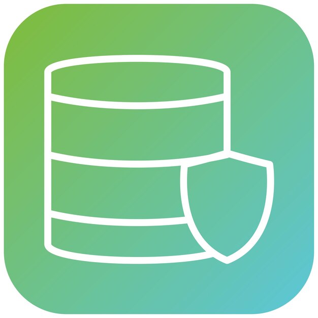 Estilo del icono de guardia de datos de diseño vectorial