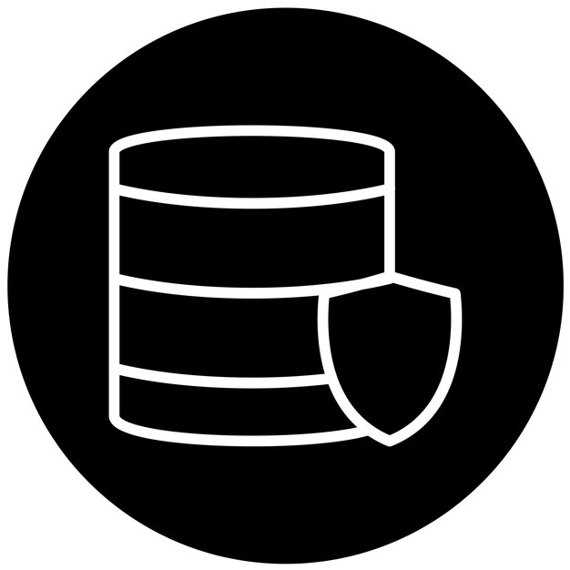 Estilo del icono de guardia de datos de diseño vectorial