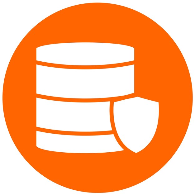 Estilo del icono de guardia de datos de diseño vectorial