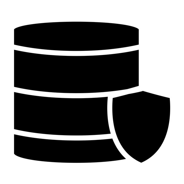 Estilo del icono de guardia de datos de diseño vectorial