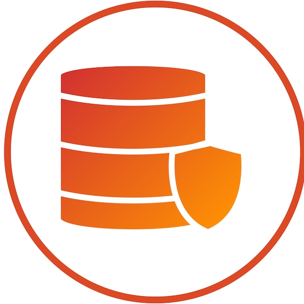 Estilo del icono de guardia de datos de diseño vectorial
