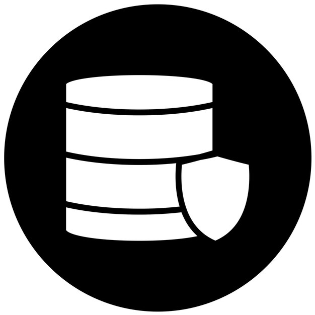 Estilo del icono de guardia de datos de diseño vectorial
