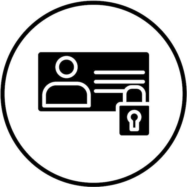 Estilo de icono de guardia de identidad de diseño vectorial