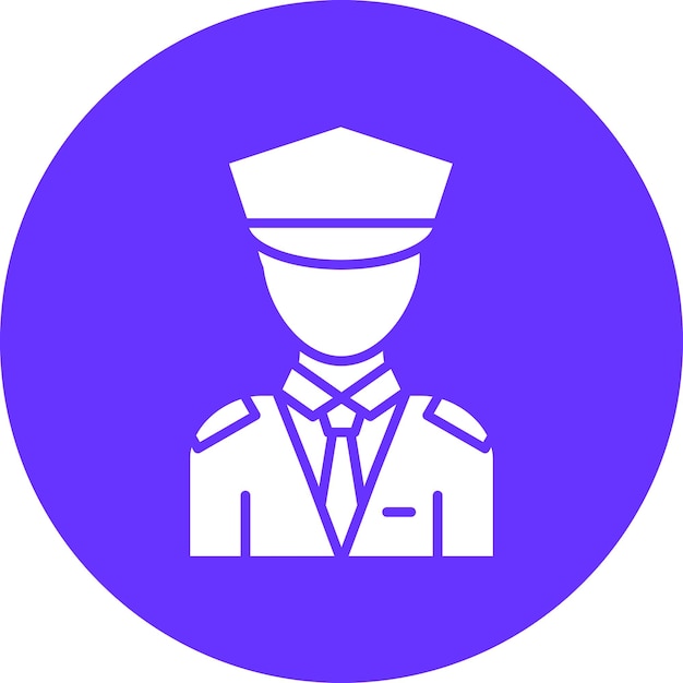 Estilo del icono del guardia de seguridad de diseño vectorial