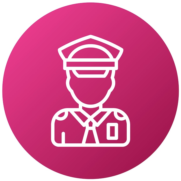 Estilo del icono del guardia de seguridad de diseño vectorial