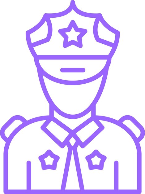 Estilo del icono del guardia de seguridad de diseño vectorial