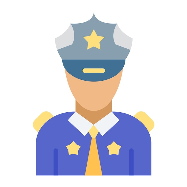 Estilo del icono del guardia de seguridad de diseño vectorial