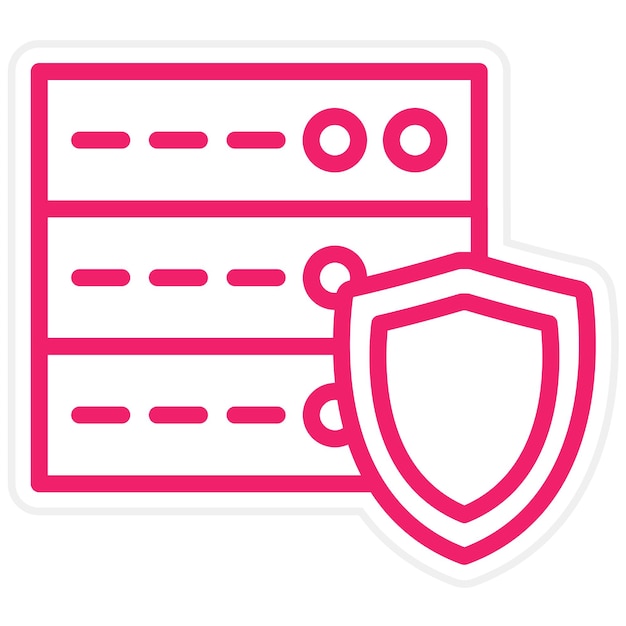 Estilo del icono del guardián de datos de diseño vectorial