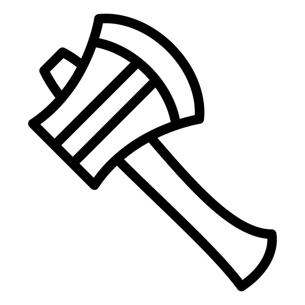 Estilo del icono del hacha antiguo