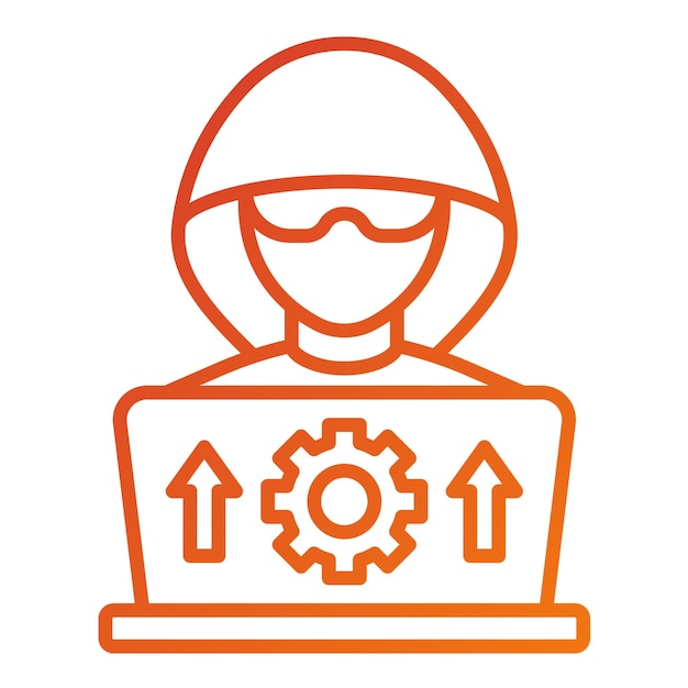 Estilo de icono de hacking de crecimiento de diseño vectorial