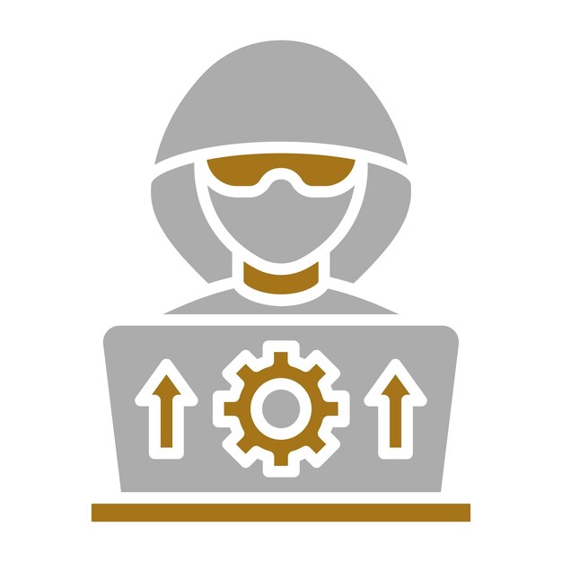 Estilo de icono de hacking de crecimiento de diseño vectorial