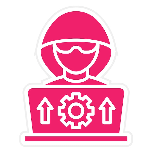 Estilo de icono de hacking de crecimiento de diseño vectorial