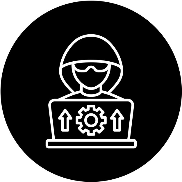 Estilo de icono de hacking de crecimiento de diseño vectorial