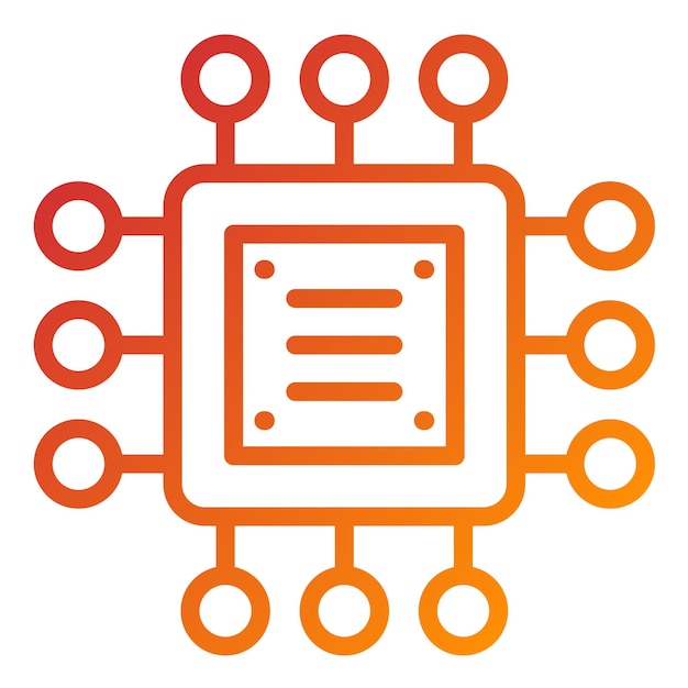 Estilo de icono de hardware de diseño vectorial