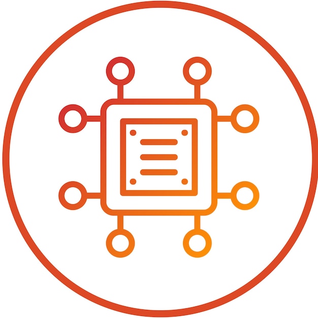 Estilo de icono de hardware de diseño vectorial