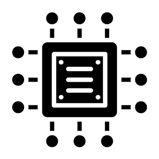Estilo de icono de hardware de diseño vectorial