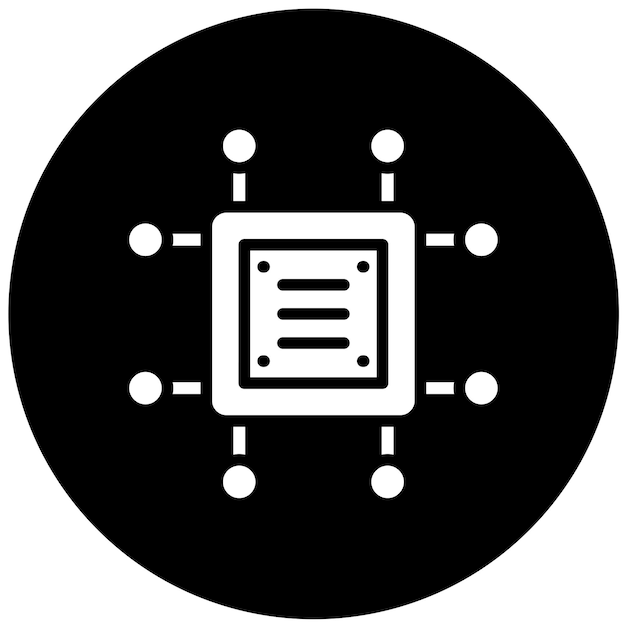 Estilo de icono de hardware de diseño vectorial