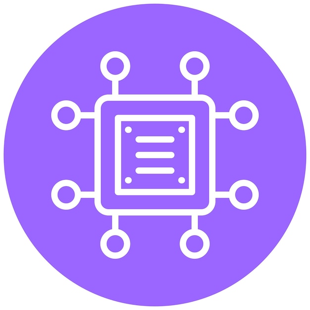 Estilo de icono de hardware de diseño vectorial