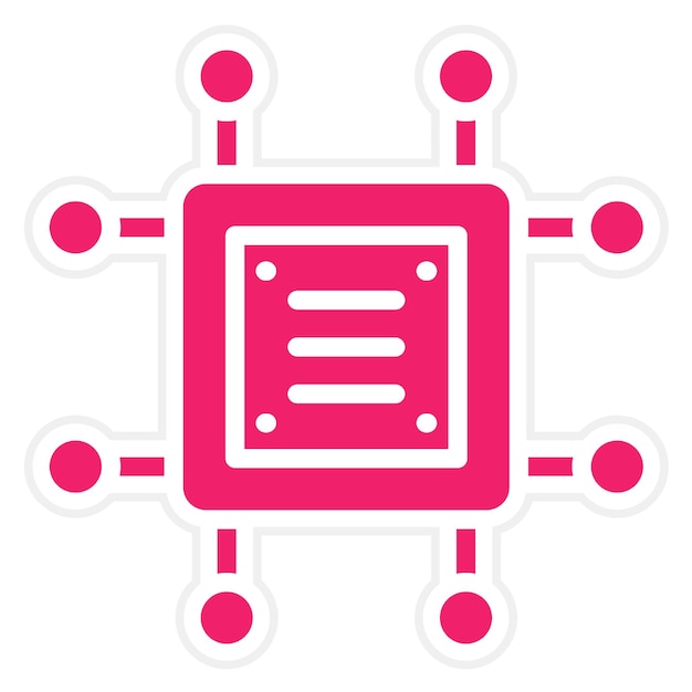 Estilo de icono de hardware de diseño vectorial