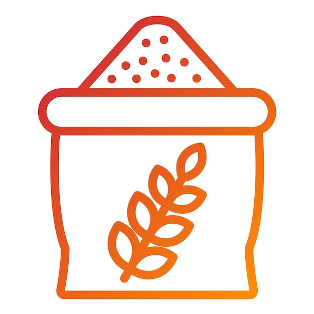 Estilo del icono de la harina de diseño vectorial