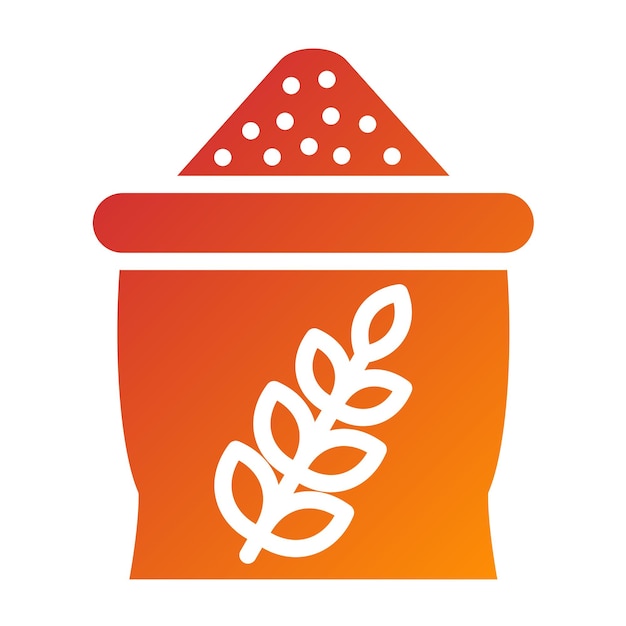 Estilo del icono de la harina de diseño vectorial