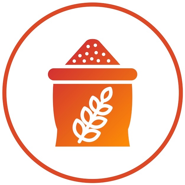 Estilo del icono de la harina de diseño vectorial